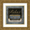 thumbnail image 1 of Grey, Jace 15x15 Gold Ornate Wood Framed with Double Matting Museum Art Print Titled - Relaxing Bath, 1 of 4