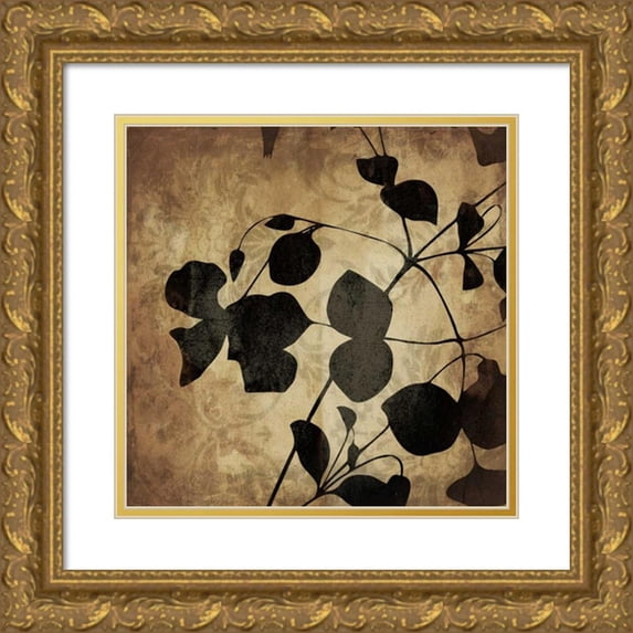 Grey, Jace 15x15 Gold Ornate Wood Framed with Double Matting Museum Art Print Titled - Silo flower 3