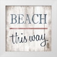 thumbnail image 1 of Grey, Jace 15x15 White Modern Wood Framed Museum Art Print Titled - Beach no arrow, 1 of 4