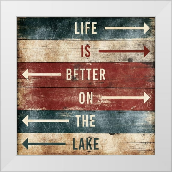 Grey, Jace 15x15 White Modern Wood Framed Museum Art Print Titled - Better On Lake