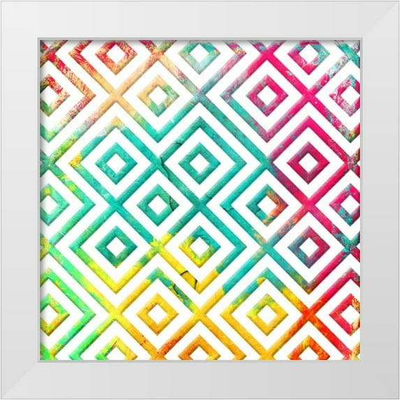 Grey, Jace 15x15 White Modern Wood Framed Museum Art Print Titled - Bright Cosmic pattern
