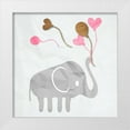 thumbnail image 1 of Grey, Jace 15x15 White Modern Wood Framed Museum Art Print Titled - Elephant Balloon, 1 of 4