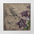 thumbnail image 1 of Grey, Jace 15x15 White Modern Wood Framed Museum Art Print Titled - Floral outline 2, 1 of 4