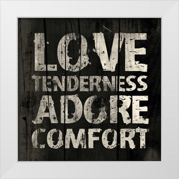 Grey, Jace 15x15 White Modern Wood Framed Museum Art Print Titled - Love