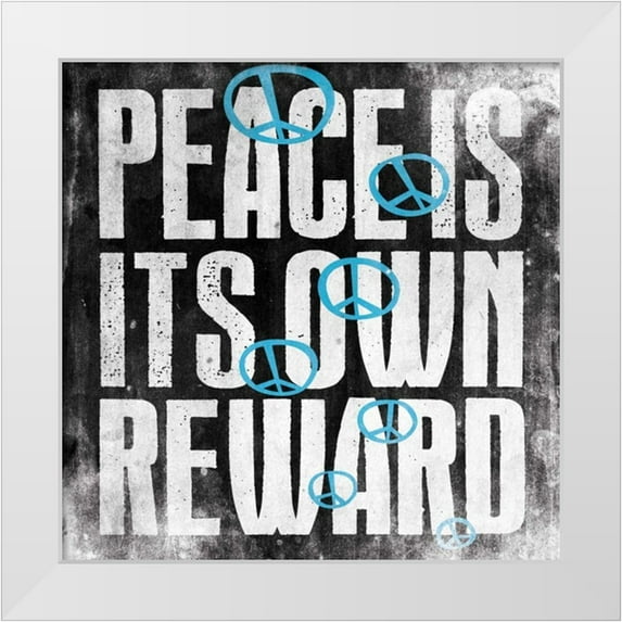 Grey, Jace 15x15 White Modern Wood Framed Museum Art Print Titled - Peace 3