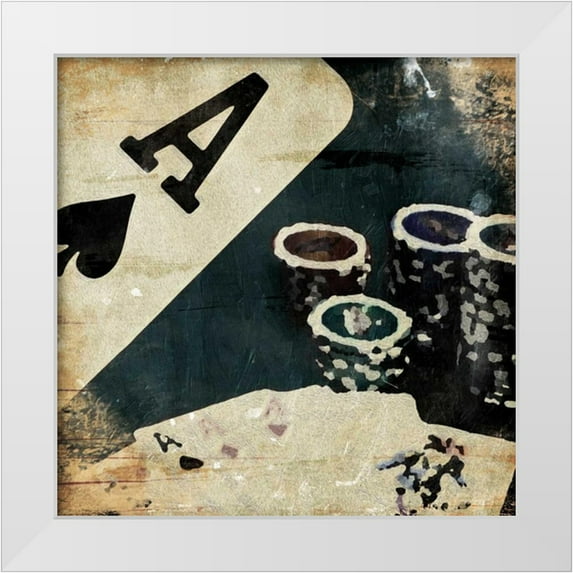 Grey, Jace 15x15 White Modern Wood Framed Museum Art Print Titled - Poker Play Three