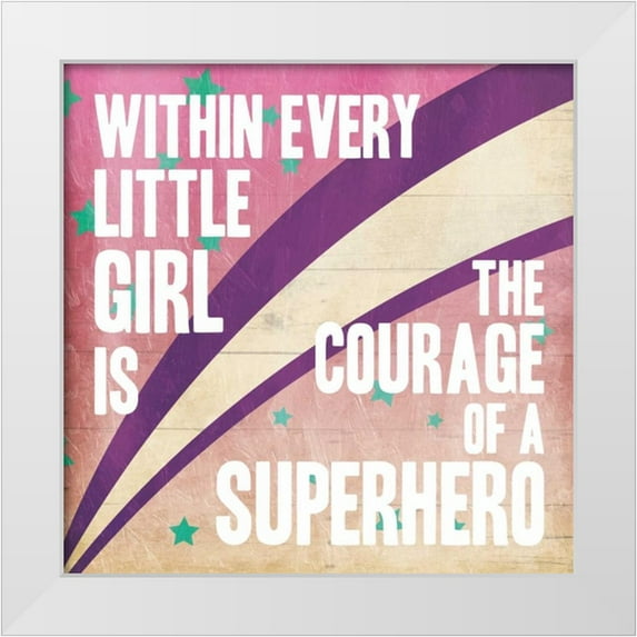 Grey, Jace 15x15 White Modern Wood Framed Museum Art Print Titled - Superhero Girl Mate