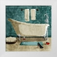 thumbnail image 1 of Grey, Jace 15x15 White Modern Wood Framed Museum Art Print Titled - Teal Drink And Heals Bath, 1 of 4