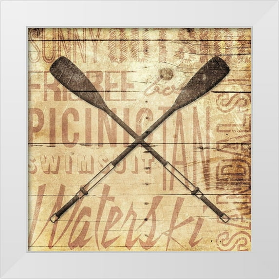 Grey, Jace 15x15 White Modern Wood Framed Museum Art Print Titled - Wooden Oar