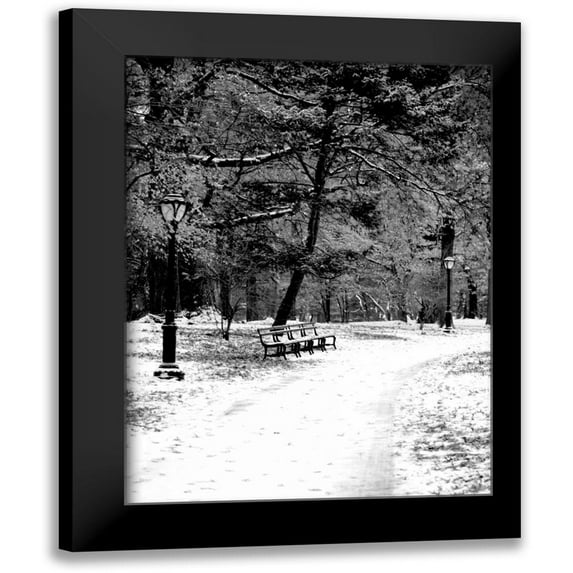 Grey, Jace 15x18 Black Modern Framed Museum Art Print Titled - Central Park Snowy Scene 2
