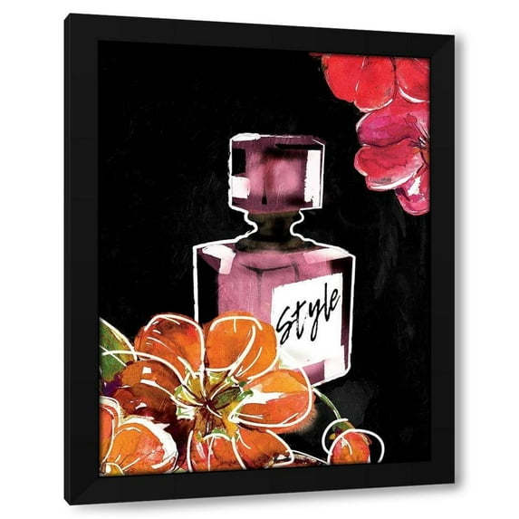 Jace Grey 15x18 Black Modern Wood Framed Wall Art Titled - Flower Style