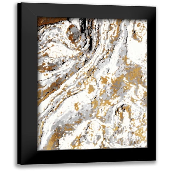 Grey, Jace 15x18 Black Modern Framed Museum Art Print Titled - Gold Marble