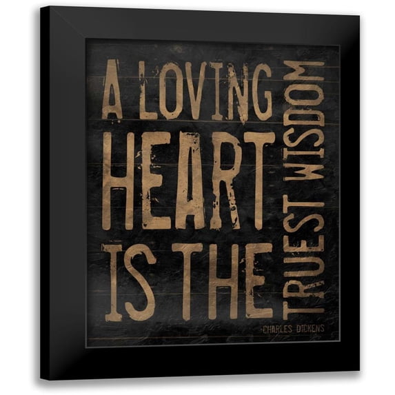Grey, Jace 15x18 Black Modern Framed Museum Art Print Titled - Loveing Heart brown