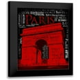 thumbnail image 1 of Grey, Jace 15x18 Black Modern Framed Museum Art Print Titled - Paris Type 2 RED, 1 of 5