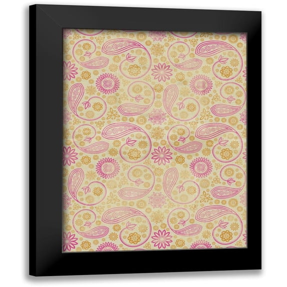 Grey, Jace 15x18 Black Modern Framed Museum Art Print Titled - Warm Paisley