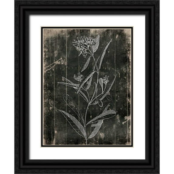 Grey, Jace 15x18 Black Ornate Wood Framed with Double Matting Museum Art Print Titled - Wood Floral