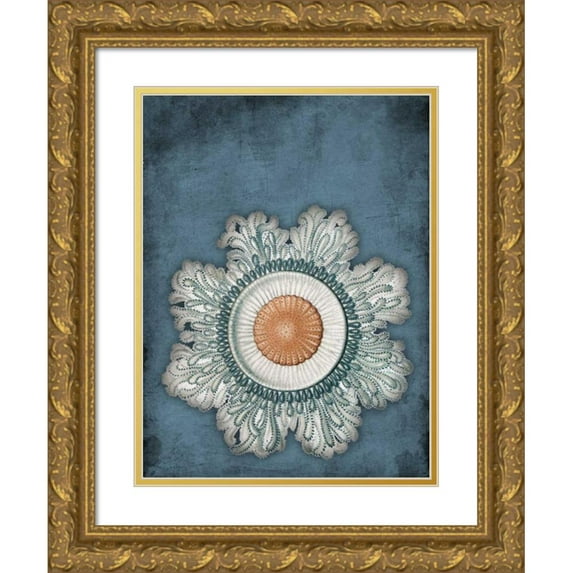 Grey, Jace 15x18 Gold Ornate Wood Framed with Double Matting Museum Art Print Titled - Blue Coastal Mate