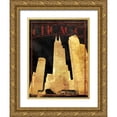 thumbnail image 1 of Grey, Jace 15x18 Gold Ornate Wood Framed with Double Matting Museum Art Print Titled - Gold Chicago, 1 of 4