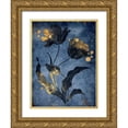 thumbnail image 1 of Grey, Jace 15x18 Gold Ornate Wood Framed with Double Matting Museum Art Print Titled - Gold Hint Floral Mate, 1 of 4