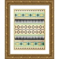 thumbnail image 1 of Grey, Jace 15x18 Gold Ornate Wood Framed with Double Matting Museum Art Print Titled - Neutral Aztec Mate, 1 of 4