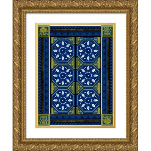 Grey, Jace 15x18 Gold Ornate Wood Framed with Double Matting Museum Art Print Titled - Patterns K