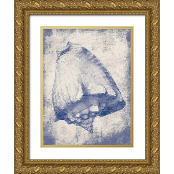 Grey, Jace 15x18 Gold Ornate Wood Framed with Double Matting Museum Art Print Titled - Shell Shade