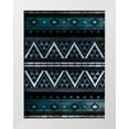 thumbnail image 1 of Grey, Jace 15x18 White Modern Wood Framed Museum Art Print Titled - Aztec Pattern, 1 of 4