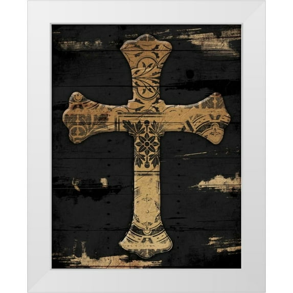 Grey, Jace 15x18 White Modern Wood Framed Museum Art Print Titled - Gold Cross 2