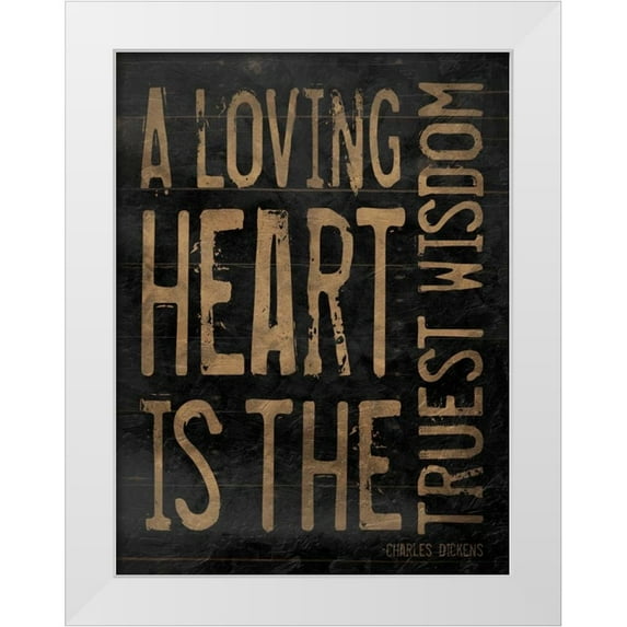 Grey, Jace 15x18 White Modern Wood Framed Museum Art Print Titled - Loveing Heart brown