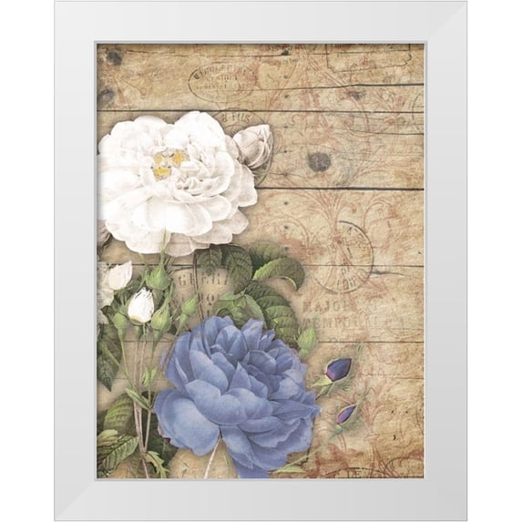 Grey, Jace 15x18 White Modern Wood Framed Museum Art Print Titled - Purple floral mate vert