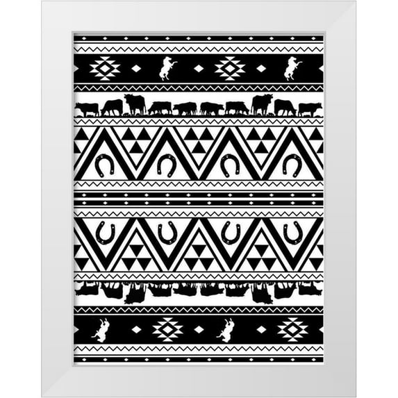 Grey, Jace 15x18 White Modern Wood Framed Museum Art Print Titled - Western Aztec