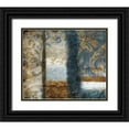 thumbnail image 1 of Grey, Jace 17x15 Black Ornate Wood Framed with Double Matting Museum Art Print Titled - Golden Blue Bouquet, 1 of 4