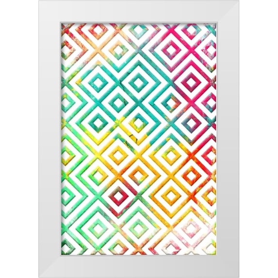 Grey, Jace 17x24 White Modern Wood Framed Museum Art Print Titled - Bright cosmic pattern