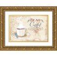 thumbnail image 1 of Grey, Jace 18x13 Gold Ornate Wood Framed with Double Matting Museum Art Print Titled - Beau Cafe, 1 of 4