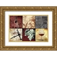 thumbnail image 1 of Grey, Jace 18x13 Gold Ornate Wood Framed with Double Matting Museum Art Print Titled - Wine Patch 2, 1 of 4