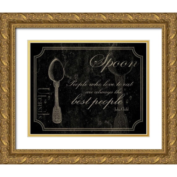 Grey, Jace 18x15 Gold Ornate Wood Framed with Double Matting Museum Art Print Titled - Spoon Quote 2