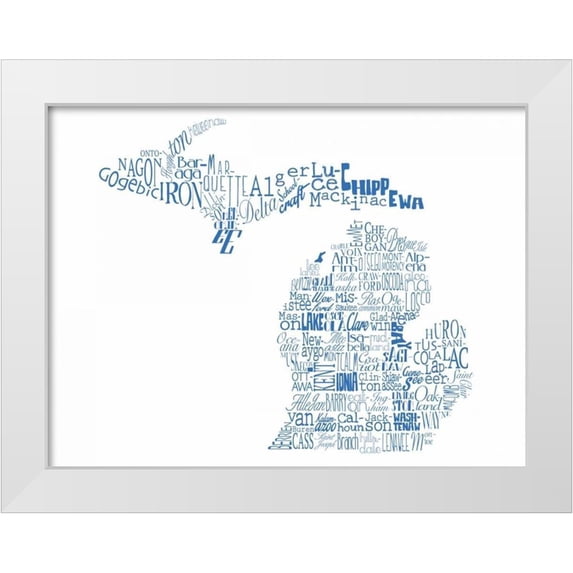 Grey, Jace 18x15 White Modern Wood Framed Museum Art Print Titled - Michigan 2