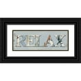 thumbnail image 1 of Grey, Jace 18x9 Black Ornate Wood Framed with Double Matting Museum Art Print Titled - Relax Wood Coastal, 1 of 4