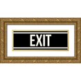 thumbnail image 1 of Grey, Jace 18x9 Gold Ornate Wood Framed with Double Matting Museum Art Print Titled - EXIT, 1 of 4