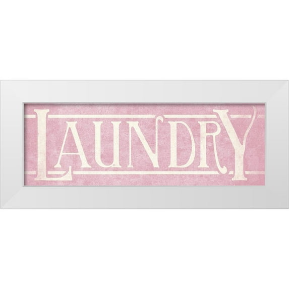 Grey, Jace 18x9 White Modern Wood Framed Museum Art Print Titled - Laundry Title