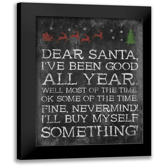 Grey, Jace 19x24 Black Modern Framed Museum Art Print Titled - Dear Santa Nevermind