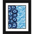 thumbnail image 1 of Grey, Jace 19x24 Black Ornate Wood Framed with Double Matting Museum Art Print Titled - Half Of Blue White Agates, 1 of 4