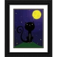 thumbnail image 1 of Grey, Jace 19x24 Black Ornate Wood Framed with Double Matting Museum Art Print Titled - Halloween Cat. A, 1 of 4