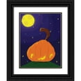 thumbnail image 1 of Grey, Jace 19x24 Black Ornate Wood Framed with Double Matting Museum Art Print Titled - Halloween Pumpkin B, 1 of 4