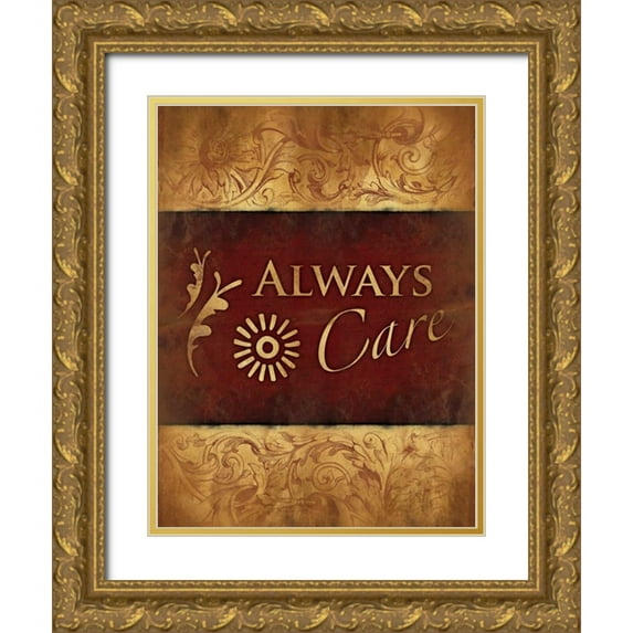 Grey, Jace 19x24 Gold Ornate Wood Framed with Double Matting Museum Art Print Titled - Always Care
