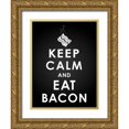 thumbnail image 1 of Grey, Jace 19x24 Gold Ornate Wood Framed with Double Matting Museum Art Print Titled - Bacon BW, 1 of 4