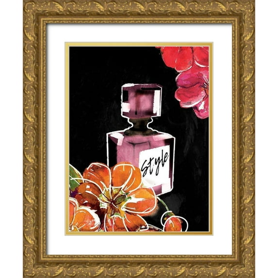 Grey, Jace 19x24 Gold Ornate Wood Framed with Double Matting Museum Art Print Titled - Flower Style