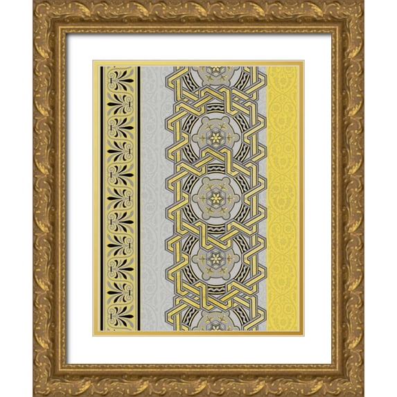 Grey, Jace 19x24 Gold Ornate Wood Framed with Double Matting Museum Art Print Titled - Patterns R