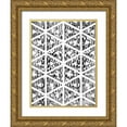 thumbnail image 1 of Grey, Jace 19x24 Gold Ornate Wood Framed with Double Matting Museum Art Print Titled - Triangular animals BW, 1 of 4