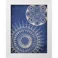 thumbnail image 1 of Grey, Jace 19x24 White Modern Wood Framed Museum Art Print Titled - Coastal Indigo Pattern, 1 of 4
